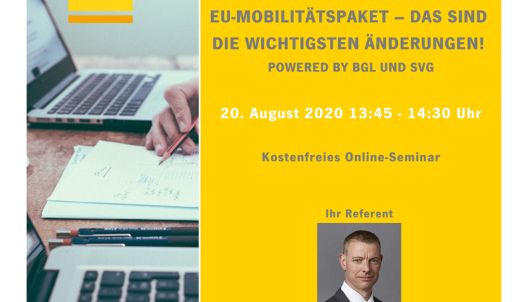 Online-Seminar EU-Mobilitätspaket Online-Seminar EU-Mobilitätspaket